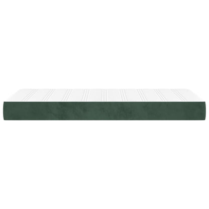 Materasso A Molle 80X200X20 Cm In Velluto Verde Scuro