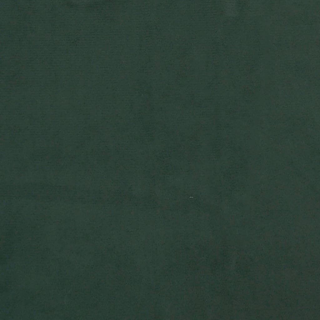 Materasso A Molle 80X200X20 Cm In Velluto Verde Scuro