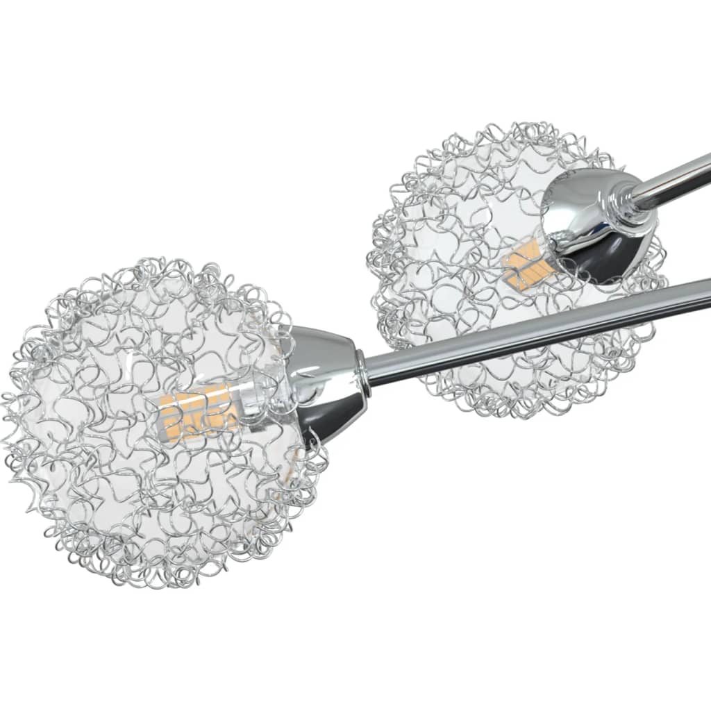 Lampada Da Soffitto Con Paralumi In Rete Per 5 Luci Led G9
