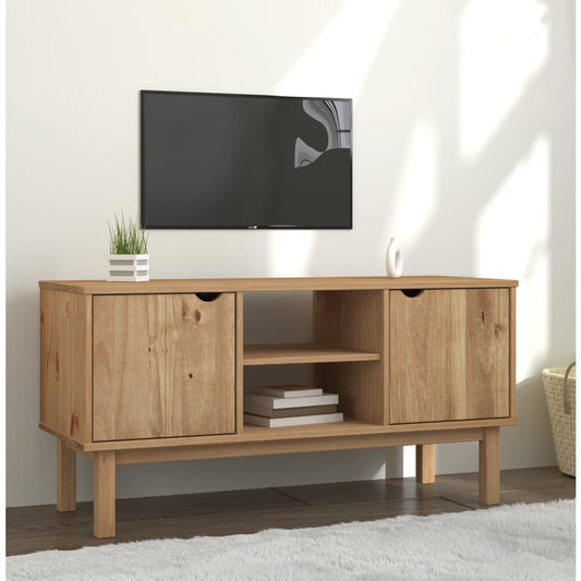 Mobile Tv Otta 113,5X43X57 Cm In Legno Massello Di Pino