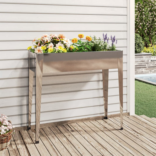 Fioriera Da Giardino 100,5X40,5X90 Cm Acciaio Zincato