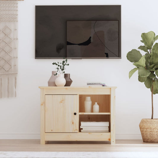Mobile Porta Tv 70X36,5X52 Cm In Legno Massello Di Pino