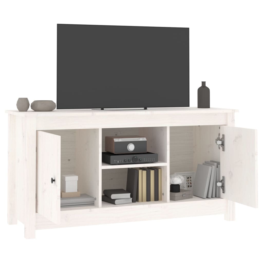 Mobile Porta Tv 103X36,5X52 Cm In Legno Massello Di Pino