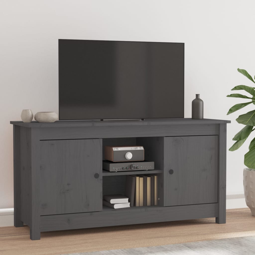 Mobile Porta Tv 103X36,5X52 Cm In Legno Massello Di Pino