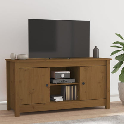 Mobile Porta Tv 103X36,5X52 Cm In Legno Massello Di Pino