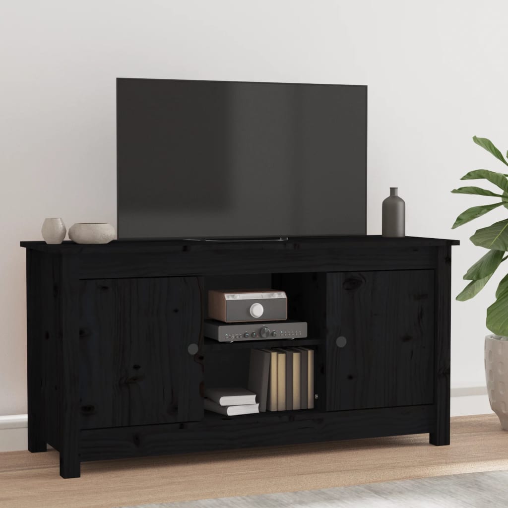 Mobile Porta Tv 103X36,5X52 Cm In Legno Massello Di Pino