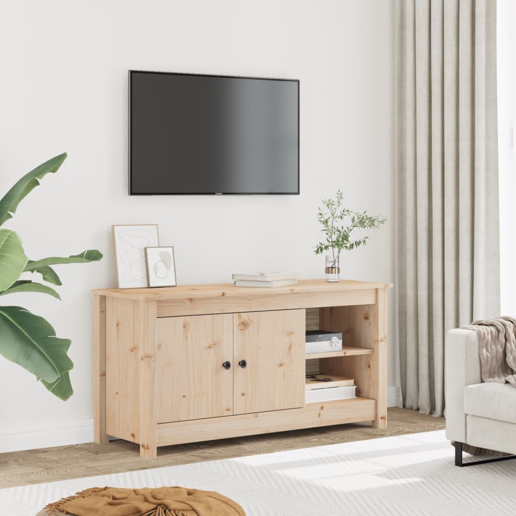 Mobile Porta Tv 103X36,5X52 Cm In Legno Massello Di Pino