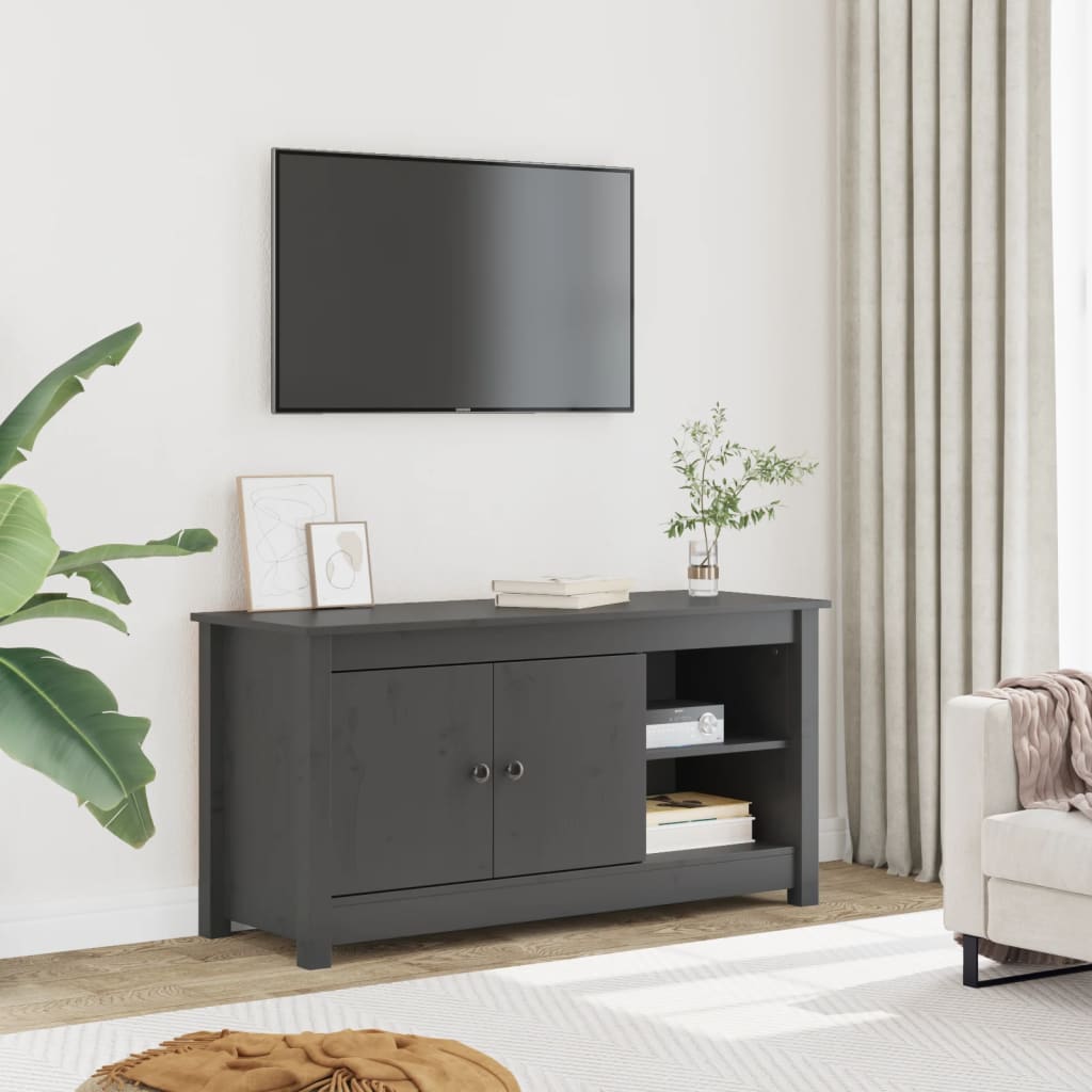 Mobile Porta Tv 103X36,5X52 Cm In Legno Massello Di Pino