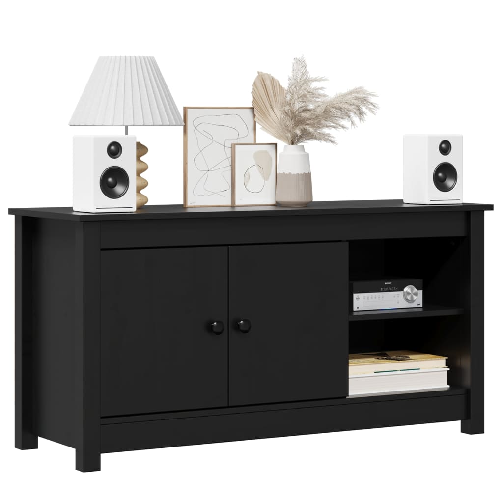 Mobile Porta Tv 103X36,5X52 Cm In Legno Massello Di Pino