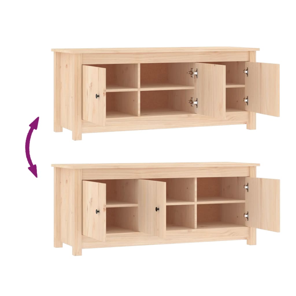 Scarpiera 110X38X45,5 Cm In Legno Massello Di Pino