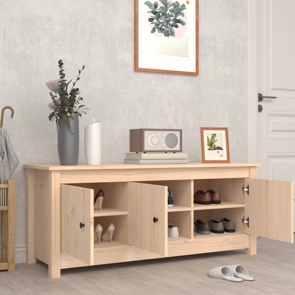 Scarpiera 110X38X45,5 Cm In Legno Massello Di Pino