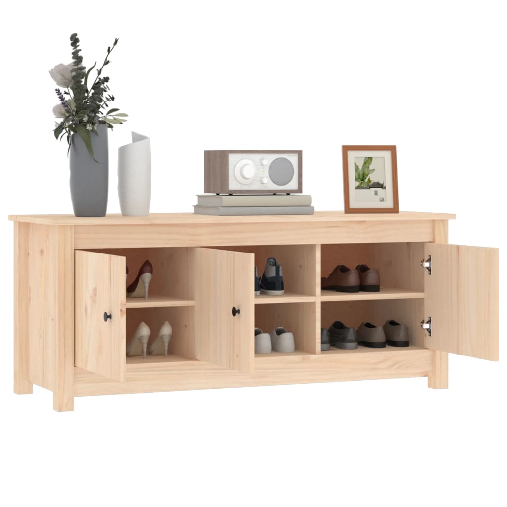 Scarpiera 110X38X45,5 Cm In Legno Massello Di Pino