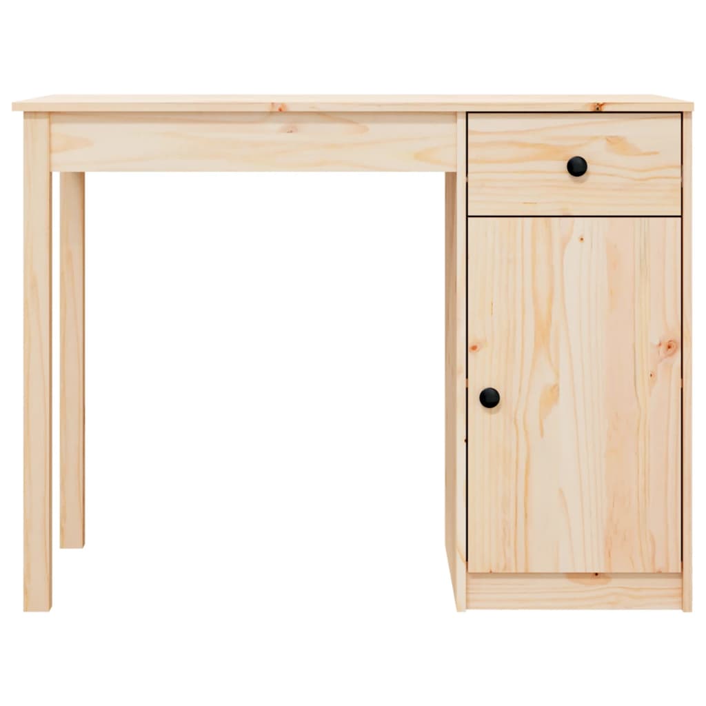 Scrivania 100X50X75 Cm In Legno Massello Di Pino