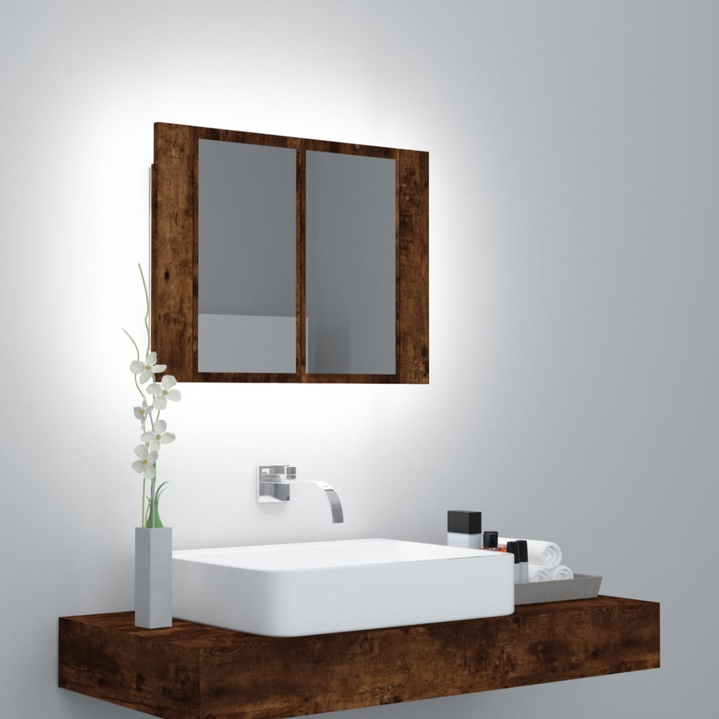 Mobile Specchio Led 60X12X45 Cm Multistrato