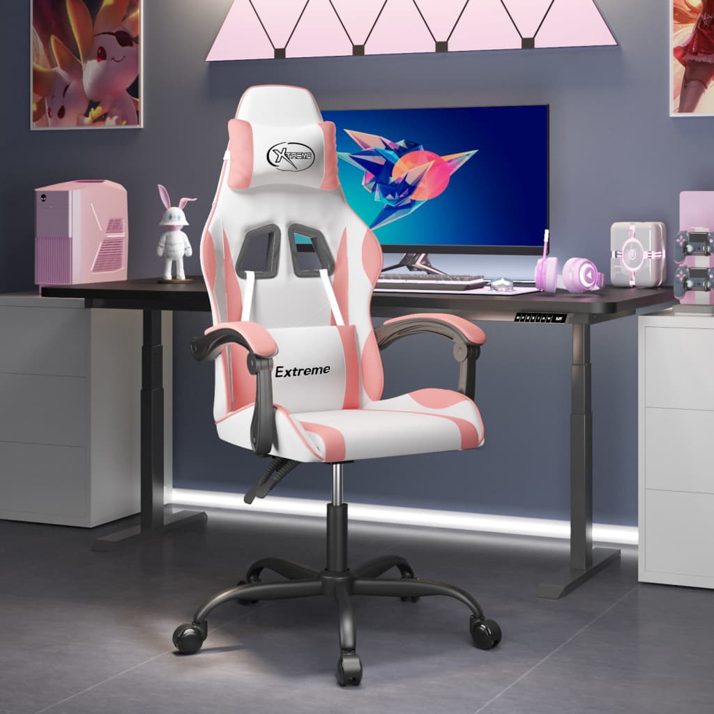 Sedia Da Gaming Girevole Nera E Oro In Similpelle