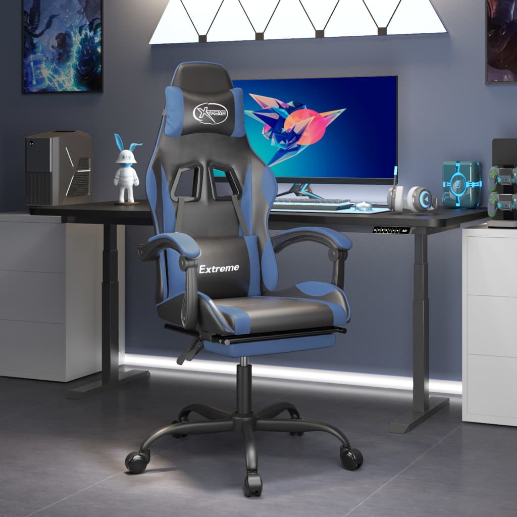 Sedia Da Gaming Girevole Nera E Oro In Similpelle