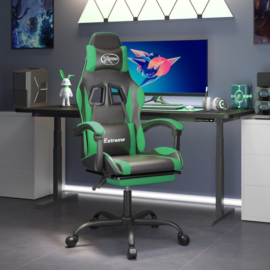 Sedia Da Gaming Girevole Nera E Oro In Similpelle