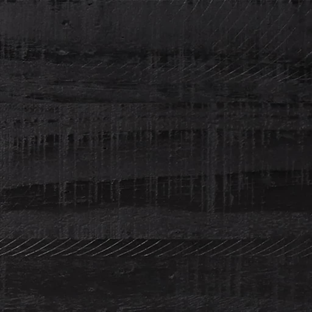 Scarpiera Nera 75X40X110 Cm In Legno Massello Di Pino