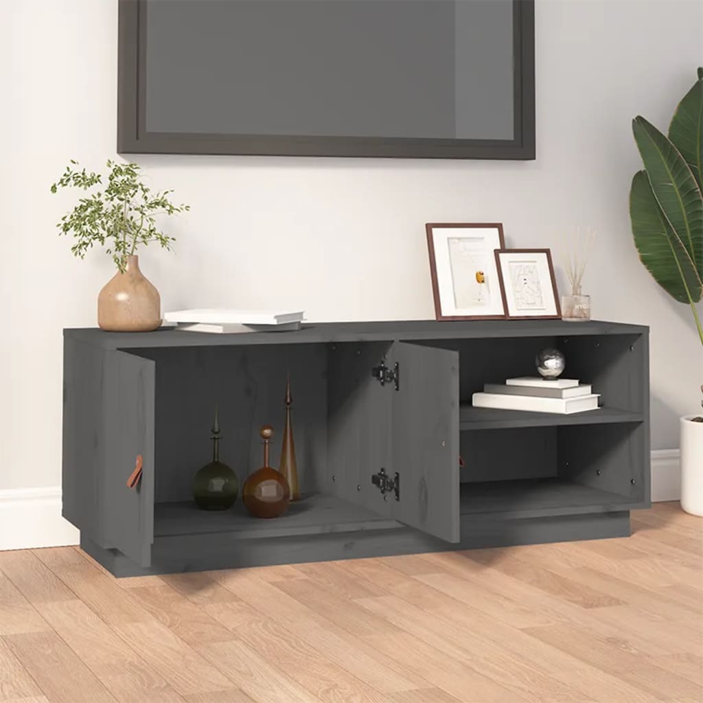 Mobile Porta Tv 105X34X40 Cm In Legno Massello Di Pino