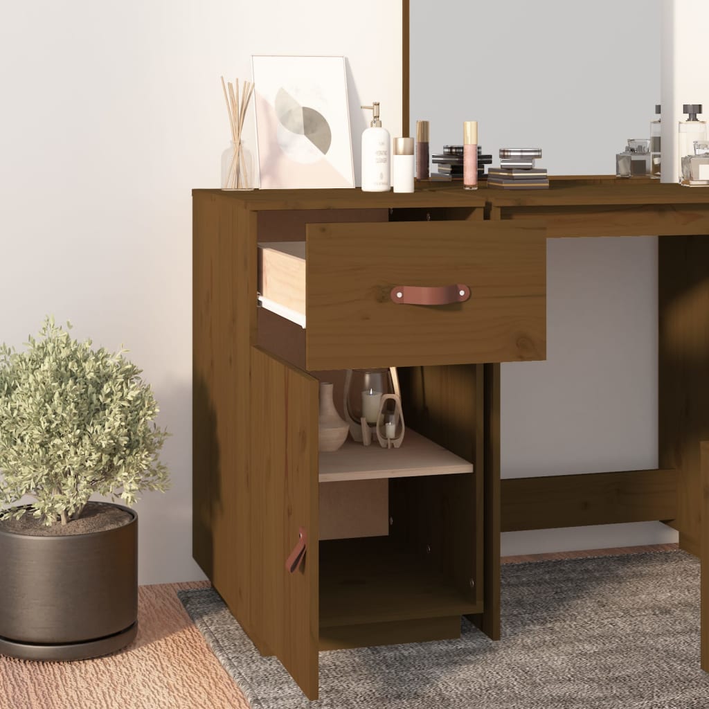 Armadietto Da Scrivania Ambra 40X50X75Cm In Legno Massello Pino
