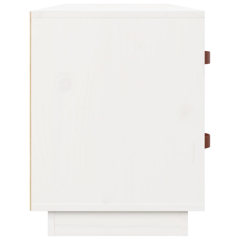 Scarpiera Bianca 100X34X45 Cm In Legno Massello Di Pino