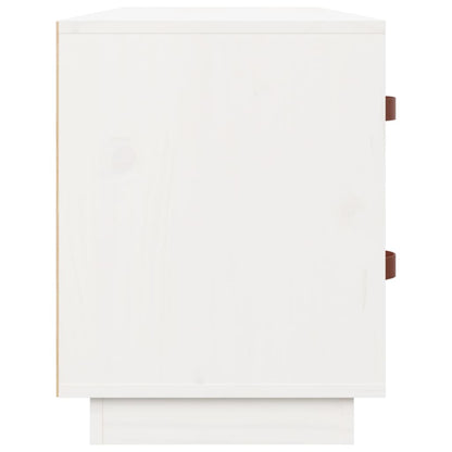 Scarpiera Bianca 100X34X45 Cm In Legno Massello Di Pino