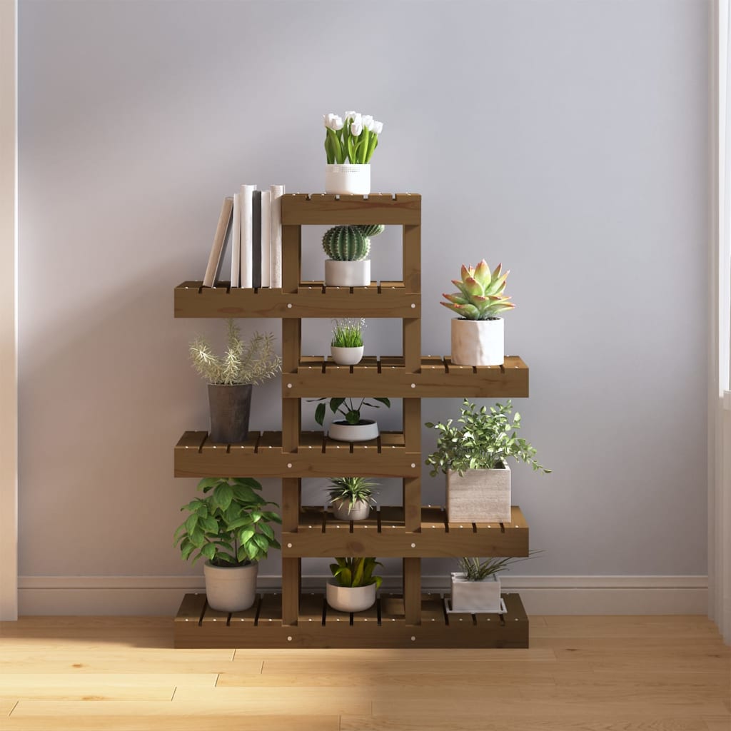 Supporto Per Piante 104,5X25X77,5 Cm In Massello Di Pino