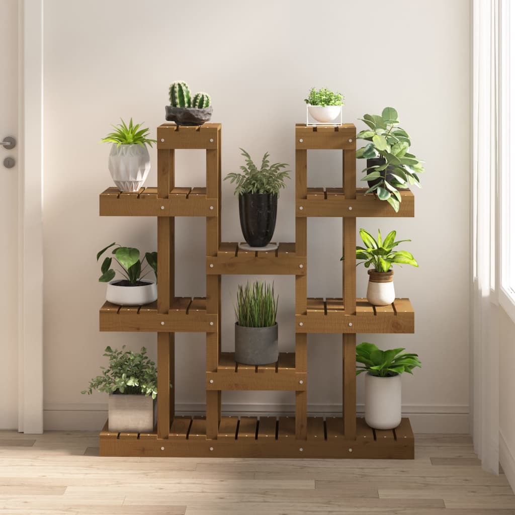 Supporto Per Piante 104,5X25X77,5 Cm In Massello Di Pino