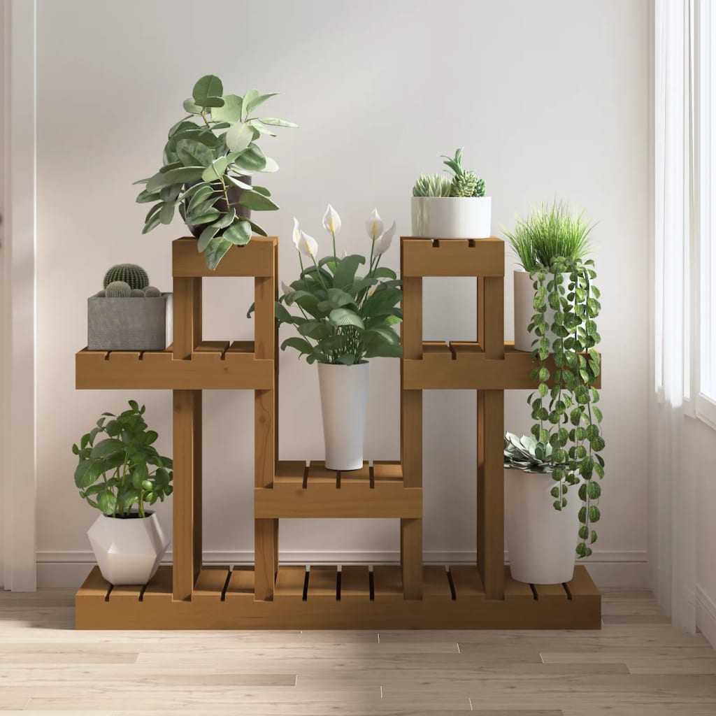 Supporto Per Piante 104,5X25X77,5 Cm In Massello Di Pino