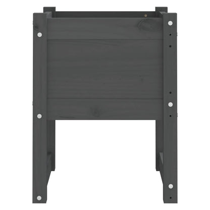 Fioriera 40X40X52,5 Cm In Legno Massello Di Pino Grigio