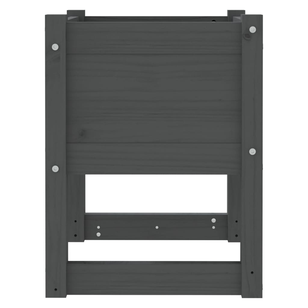 Fioriera 40X40X52,5 Cm In Legno Massello Di Pino Grigio