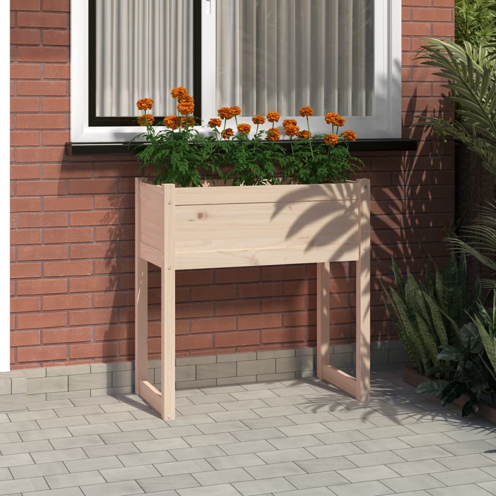 Fioriera 78X40X81 Cm In Legno Massello Di Pino