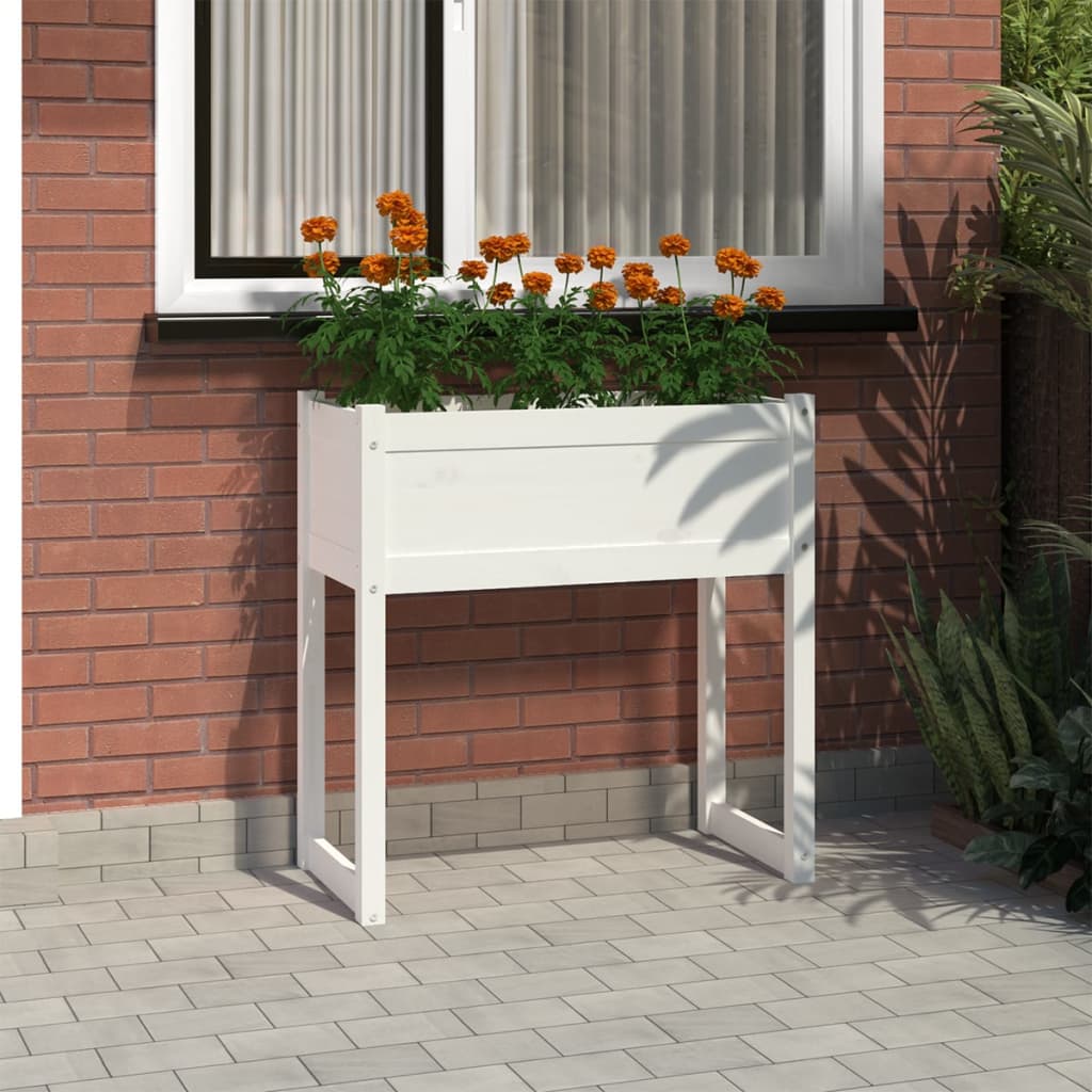 Fioriera 78X40X81 Cm In Legno Massello Di Pino