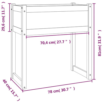 Fioriera 78X40X81 Cm In Legno Massello Di Pino