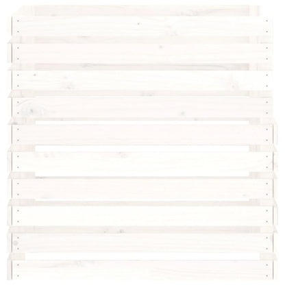 Compostiera Bianca In Legno Massello Di Pino