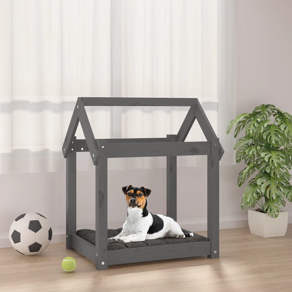 Cuccia Per Cani Bianca In Legno Massello Di Pino