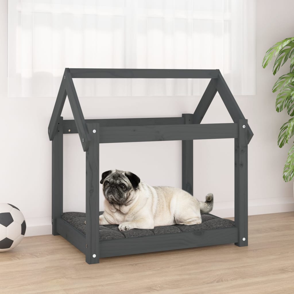 Cuccia Per Cani Bianca In Legno Massello Di Pino