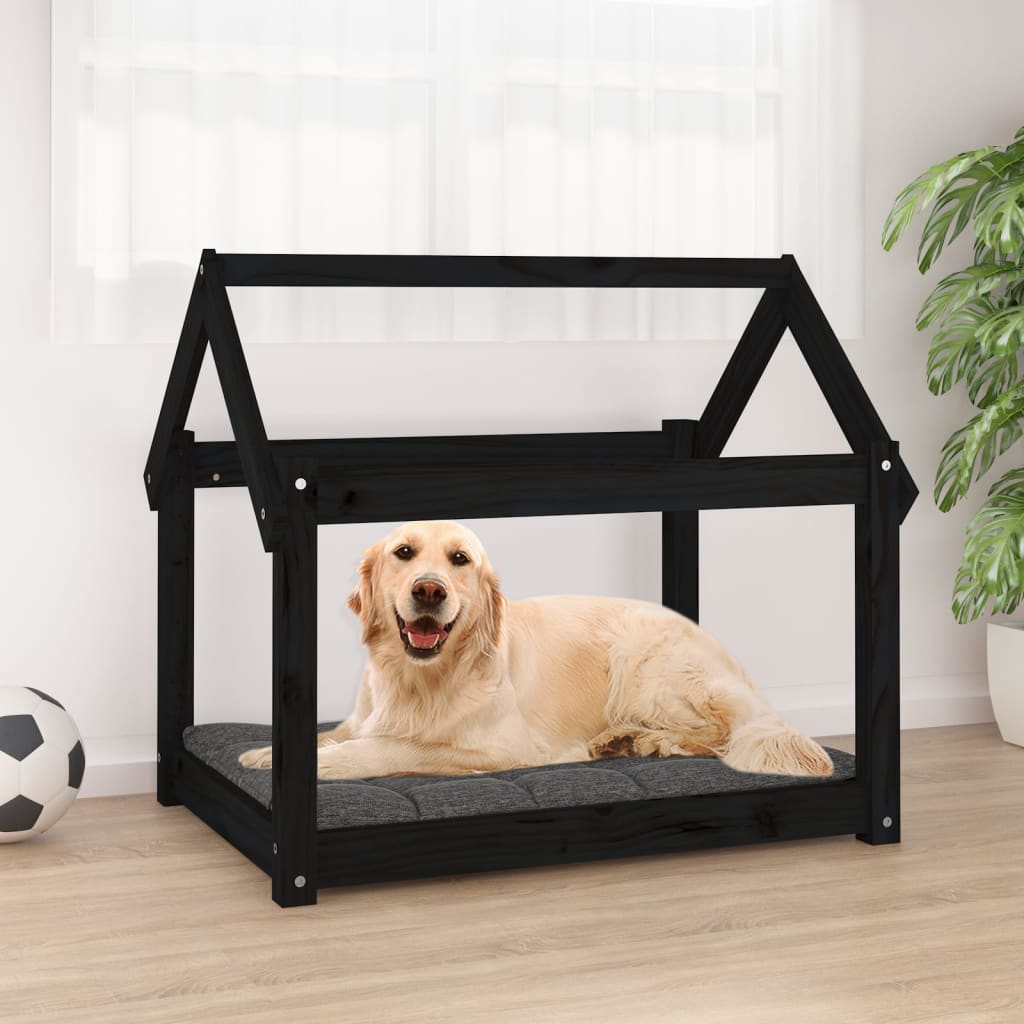 Cuccia Per Cani Bianca In Legno Massello Di Pino