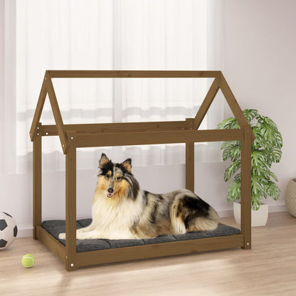 Cuccia Per Cani Bianca In Legno Massello Di Pino