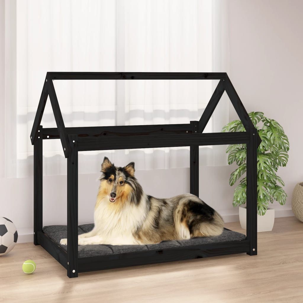Cuccia Per Cani Bianca In Legno Massello Di Pino