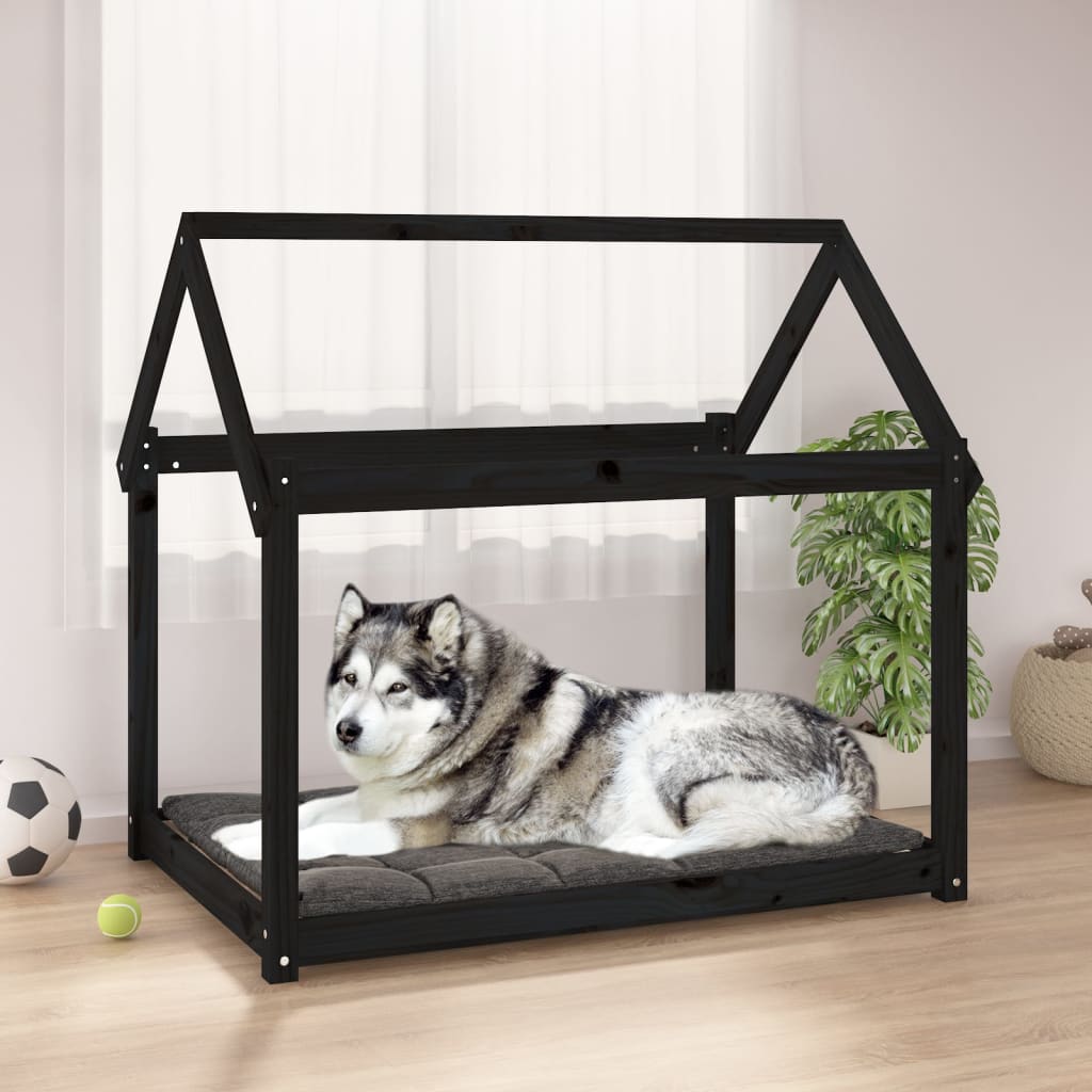 Cuccia Per Cani Bianca In Legno Massello Di Pino