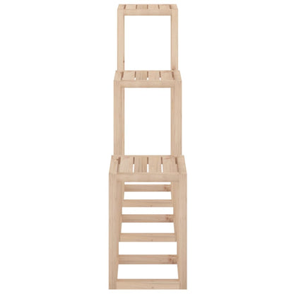 Set Supporti Per Piante 3 Pz In Legno Massello Di Pino