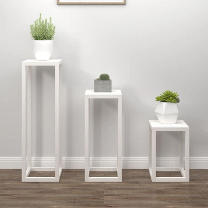 Set Supporti Per Piante 3 Pz In Legno Massello Di Pino