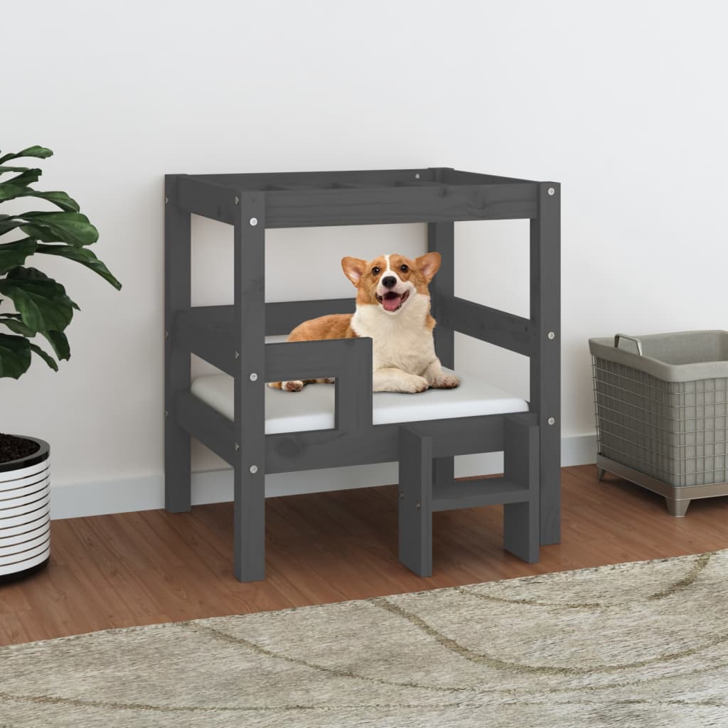 Cuccia Per Cani 55,5X53,5X60Cm In Legno Massello Di Pino