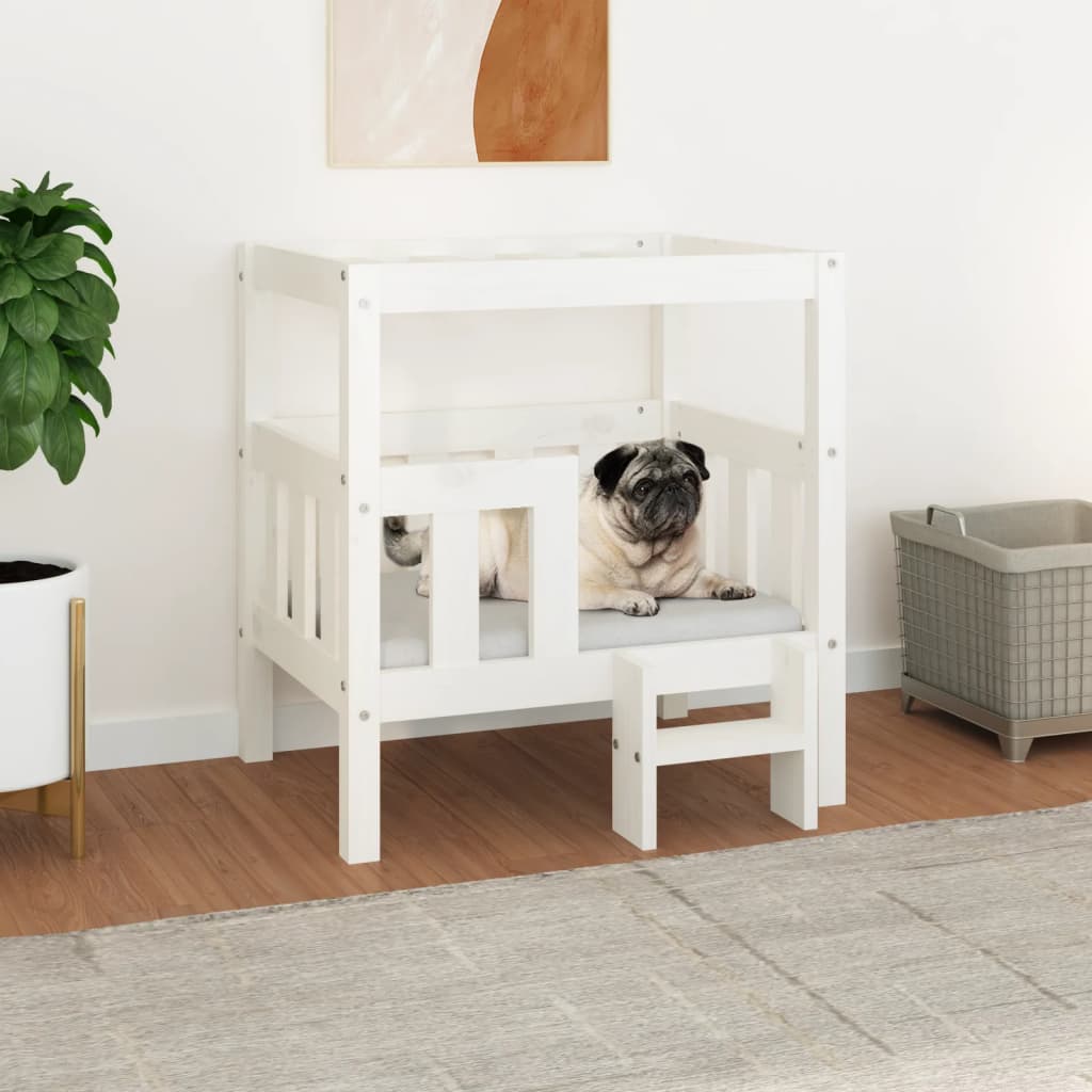 Cuccia Per Cani 55,5X53,5X60Cm In Legno Massello Di Pino