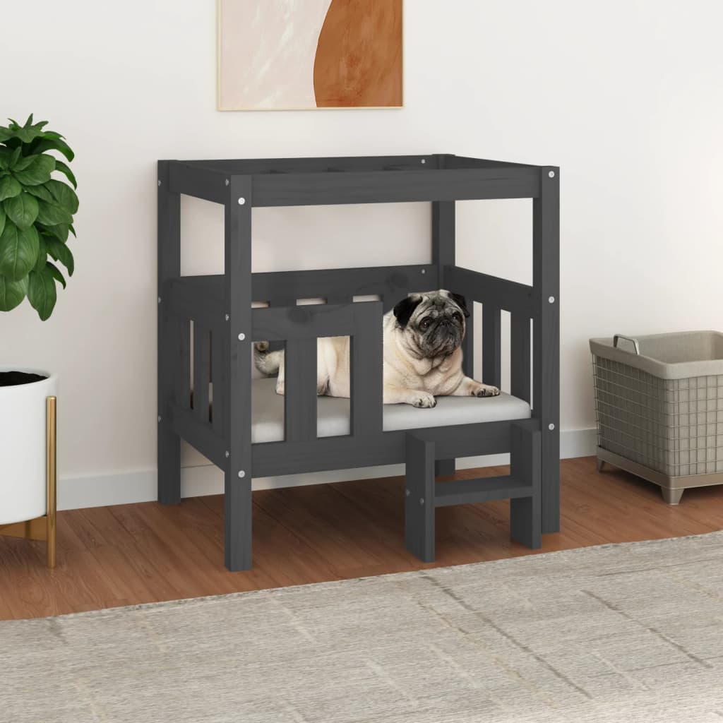 Cuccia Per Cani 55,5X53,5X60Cm In Legno Massello Di Pino