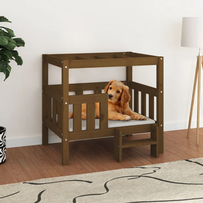 Cuccia Per Cani 55,5X53,5X60Cm In Legno Massello Di Pino