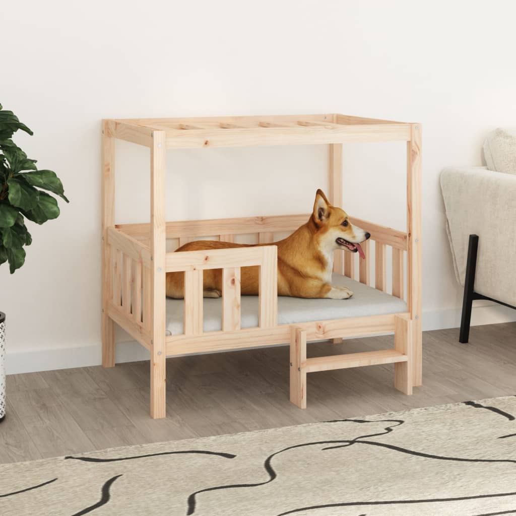 Cuccia Per Cani 55,5X53,5X60Cm In Legno Massello Di Pino