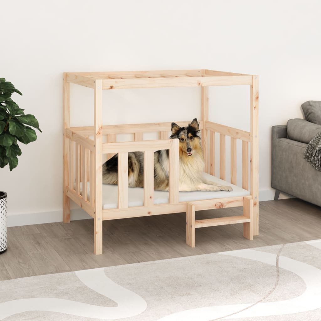 Cuccia Per Cani 55,5X53,5X60Cm In Legno Massello Di Pino