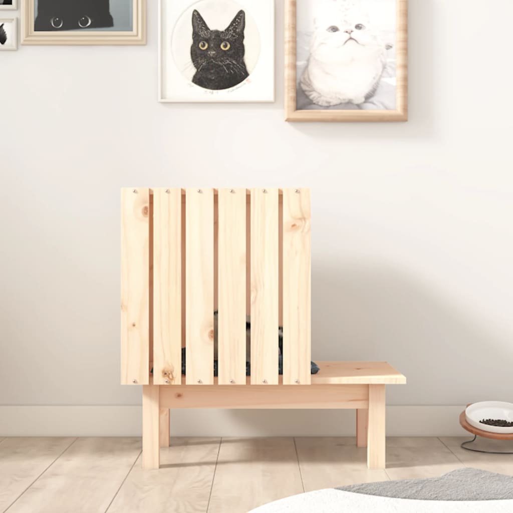 Casetta Per Gatti 60X36X60 Cm In Legno Massello Di Pino